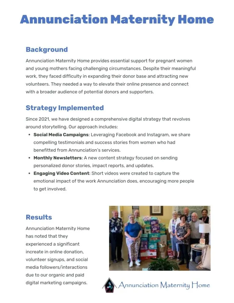 Annunciation Maternity Home, Central Texas Community Foundation, Hope Alliance case study, page 3