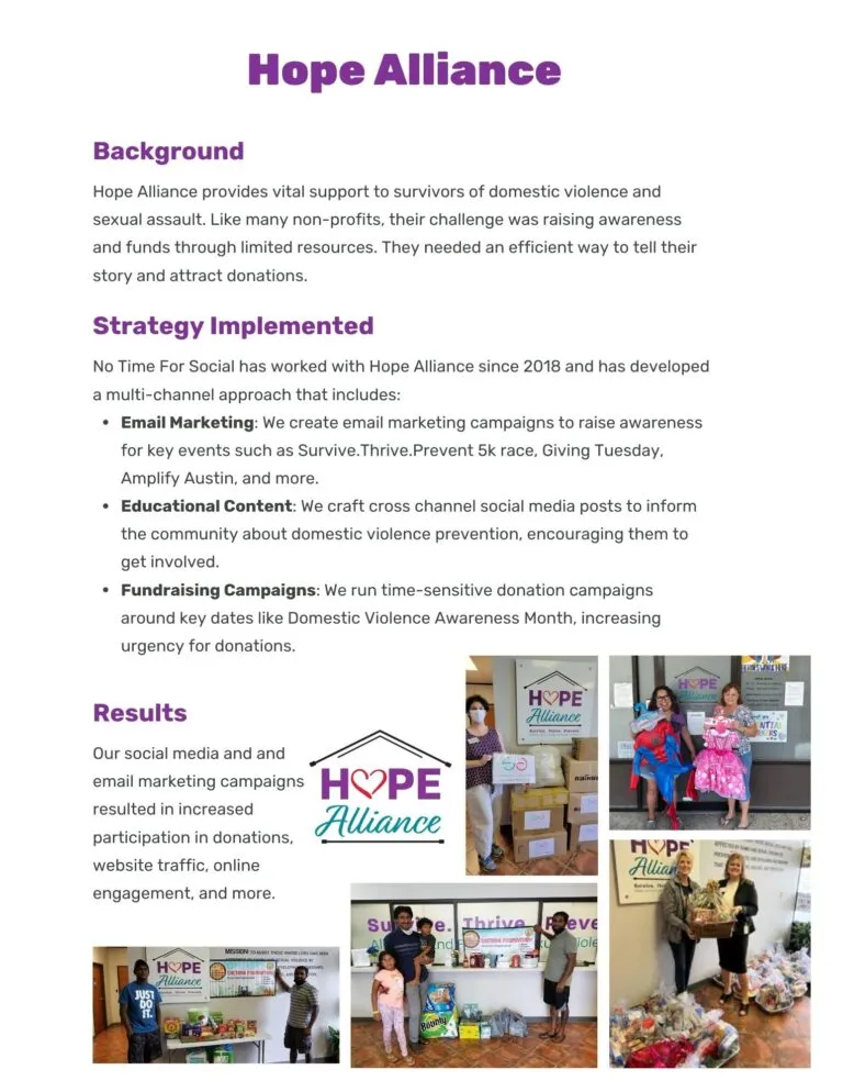 Annunciation Maternity Home, Central Texas Community Foundation, Hope Alliance case study, page 4